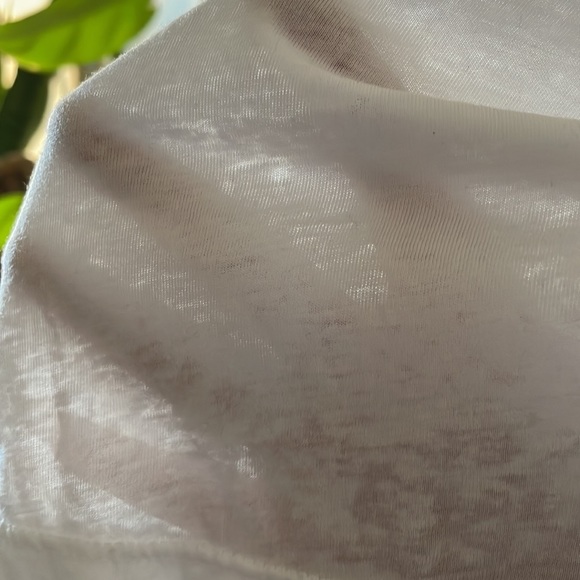 Chaser white burnout scoop neck tee shirt minimalist Size M NWT - Picture 3 of 4